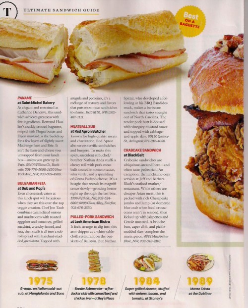 Washingtonian Sandwiches Page 4