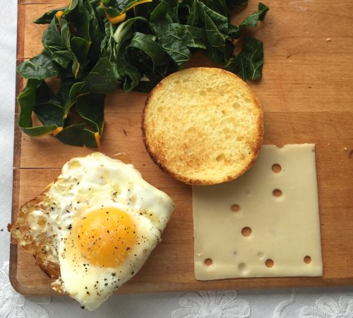 EGG, CHARD AND SWISS BREAKFAST SANDWICH - Process 2