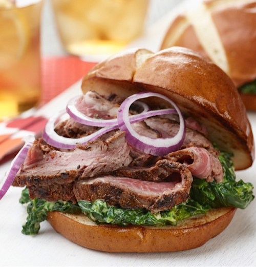 JeffMauro_HangerSteakSandwichWithBourbonCreamedSpinach_V